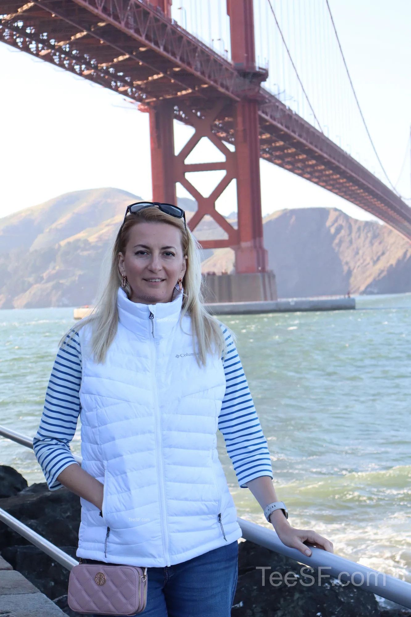 golden Gate Bridge Waterfront Portrait during a Stripe Sessions 2026 visit in San Francisco.